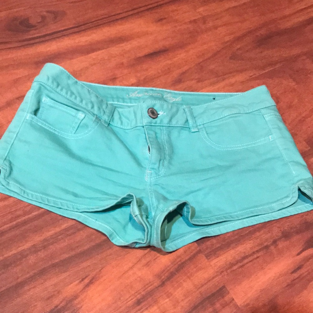 American Eagle Green jean shorts